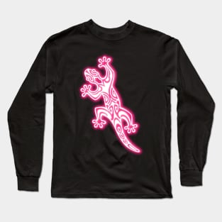 Pink Neon Lizard Long Sleeve T-Shirt